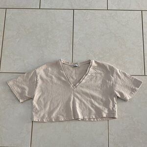 Zara V-Neck light pink Crop Top